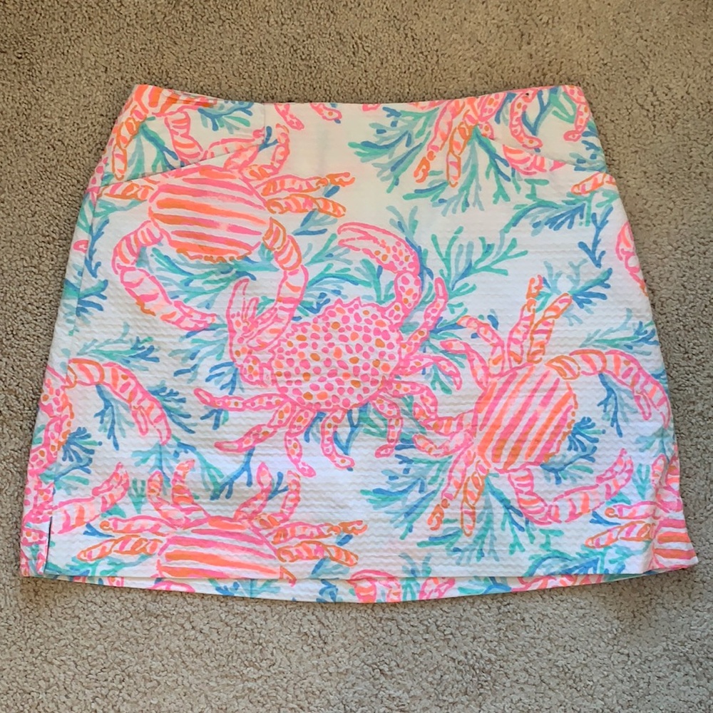 Lilly Pulitzer Marigold Crab Skort in Resort White Getting Steamy